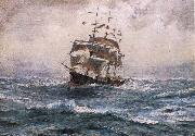 A Ship running before a Gale Thomas Somerscales
